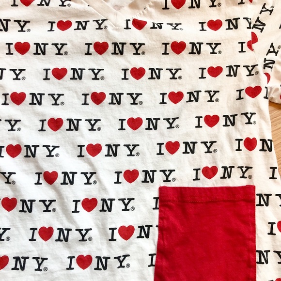 I Love New York T-Shirt Front Pocket Small/Medium - Picture 3 of 3